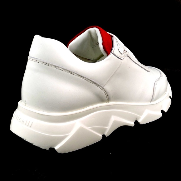 BOTTICELLI 🇮🇹 MEN'S WHITE LEATHER FASHION SNEAKERS - Picture 5 of 8